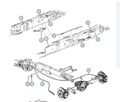 Handbremsseilverbinder - Brakecable Connector  Dodge + Jeep 94 - 21